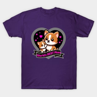 World's Best Mom Cute Corgis T-Shirt